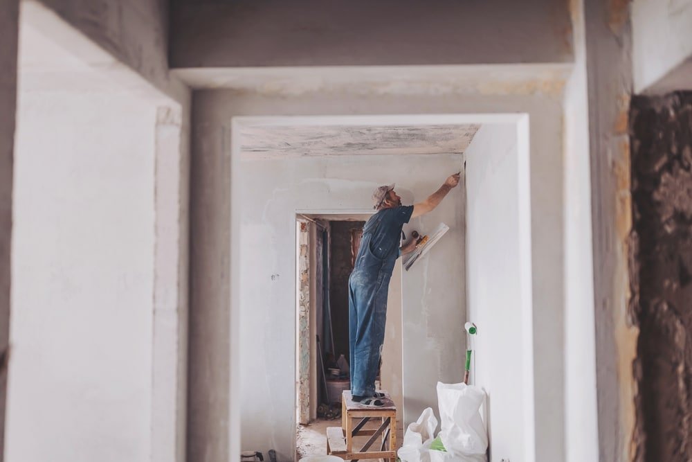 Construction,Worker,On,The,Construction,Site.,Wearing,Worker,Overall,With